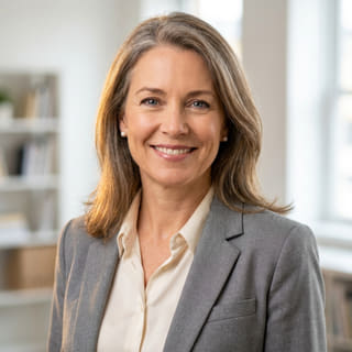 Sarah Coleman, als Chief Financial Officer bei Blank Wertungsheit geführt, auf einem Profilbild
